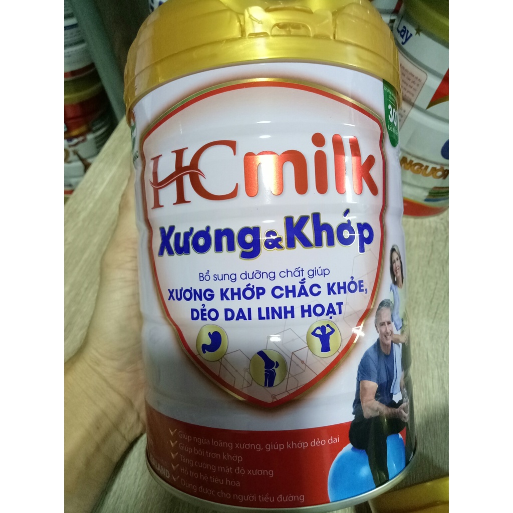 SỮA DÀNH CHO NGƯỜI XƯƠNG KHỚP, TIỂU ĐƯỜNG HCMILK LON 900G, giúp xương chắc khỏe, khớp linh hoạt