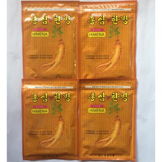 Combo 4 gói cao dán hồng sâm Himena Hàn Quốc (gói=20 miếng-vàng), miếng dán hồng sâm