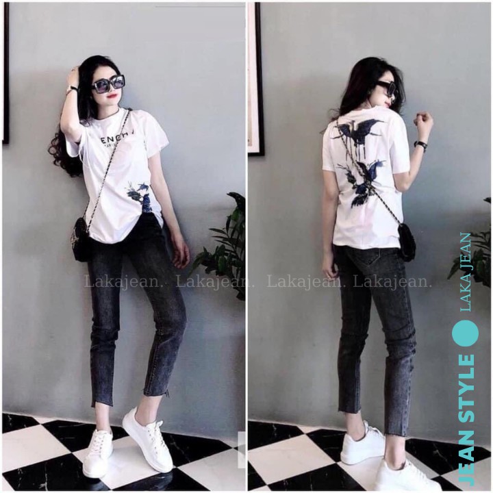Áo Phông Nữ Áo Thun Đẹp, Phom Rộng, Tay Lỡ Giá Rẻ Laka Jean