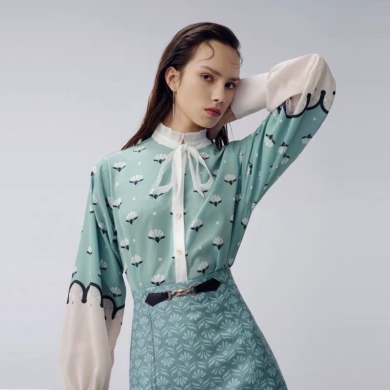 Áo sơ mi phối màu Lily