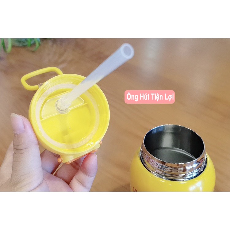 Bình Nước Giữ Nhiệt Cho Bé Mỏ Vịt Lõi Thép 304 Không Gỉ Cao Cấp Dung Tích 400ml  BN14