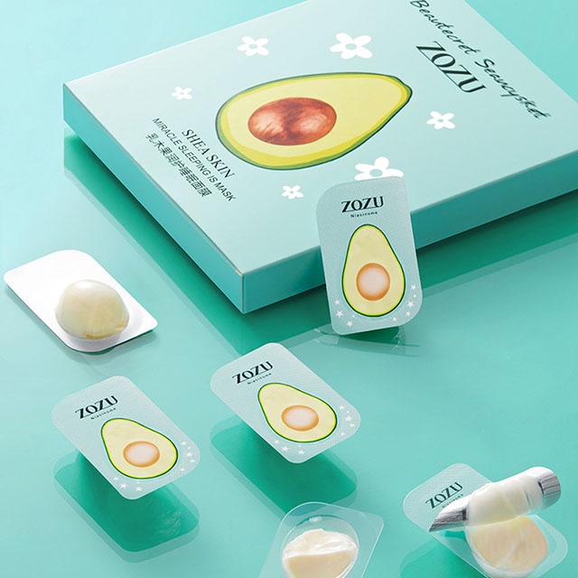 Hộp 8 Cái Mặt Nạ Ngủ  Beautecret Seaucysket Quả Bơ ZOZU