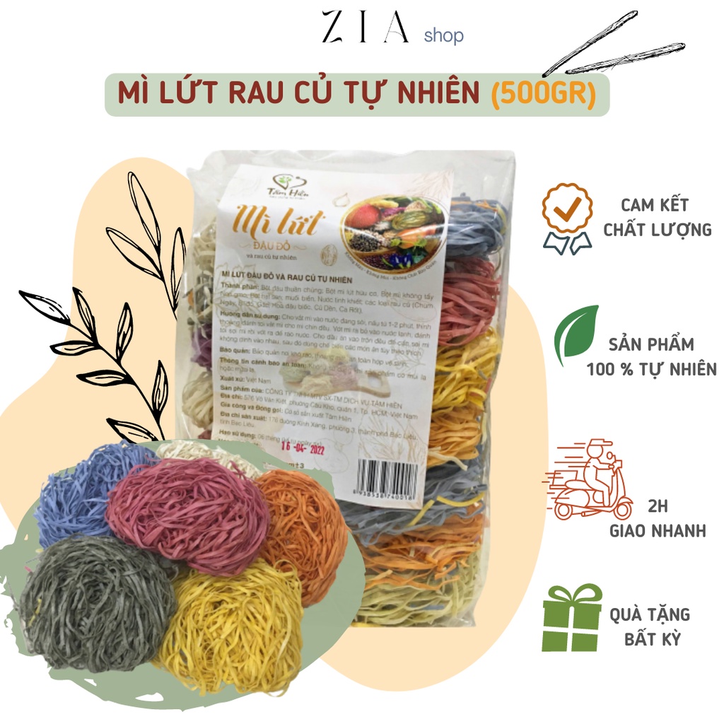 MÌ RAU CỦ NGŨ SẮC TỰ NHIÊN TÂM HIỀN CHO BÉ ĂN DẶM GÓI 500G- MÌ RAU CỦ GIẢM CÂN, ĂN KIÊNG