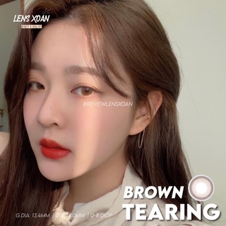 KÍNH ÁP TRÒNG TEARING BROWN -LENS ME ( LENS XOẮN): NÂU TRÀ SỮA