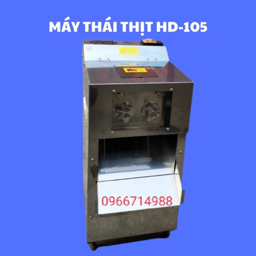 Máy Thái Thịt Công Nghiệp HD105 Thay Được Dao Máy Cắt Thịt Tươi Sống Công Suất 2.2kw Inox Cỡ Dao 2.0-2.5-3.8-5.0-7-10mm