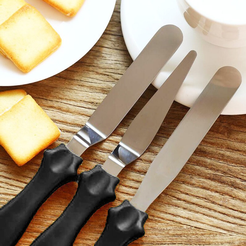Set 3 dao chà láng bánh kem bằng thép không gỉ tiện dụng