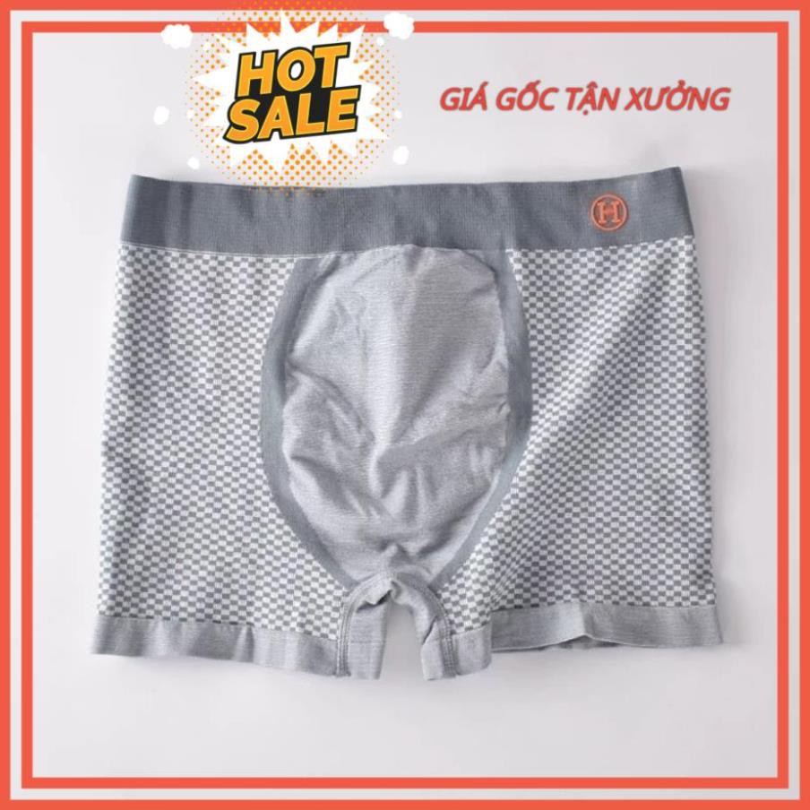 Quần lót nam, quần sịp nam, quần sịt nam, quần xịt nam chữ H hộp 3 quần boxer vải cotton co giãn 4 chiều mặc là ưng