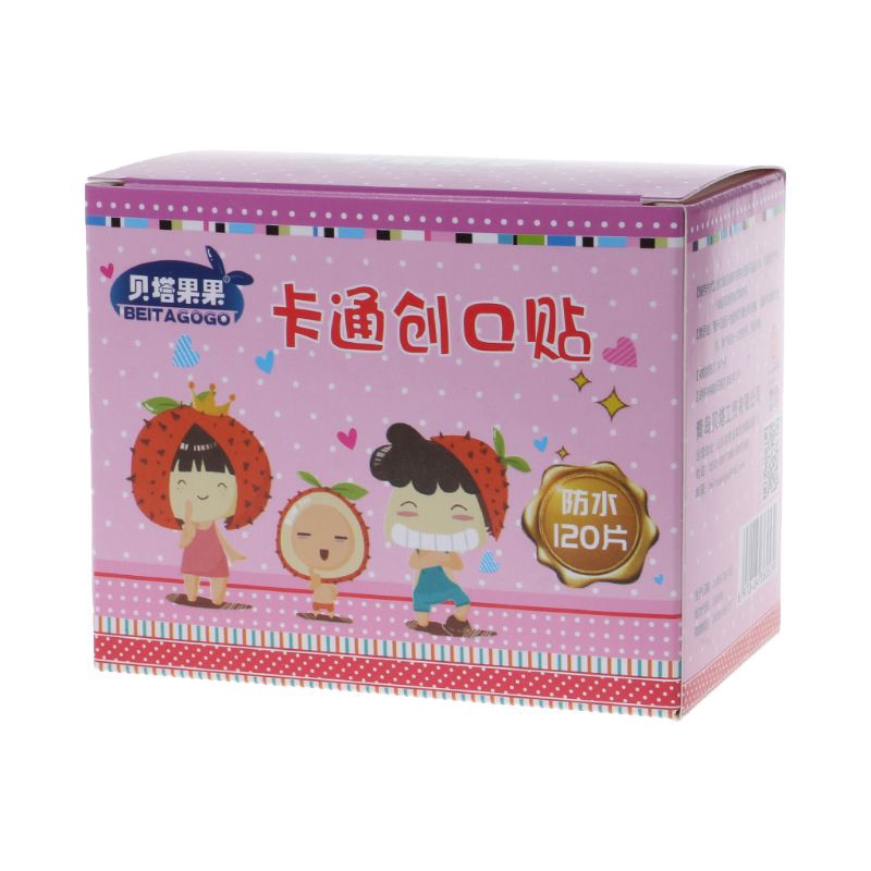 (1 box of 120 pieces) cartoon waterproof bandage