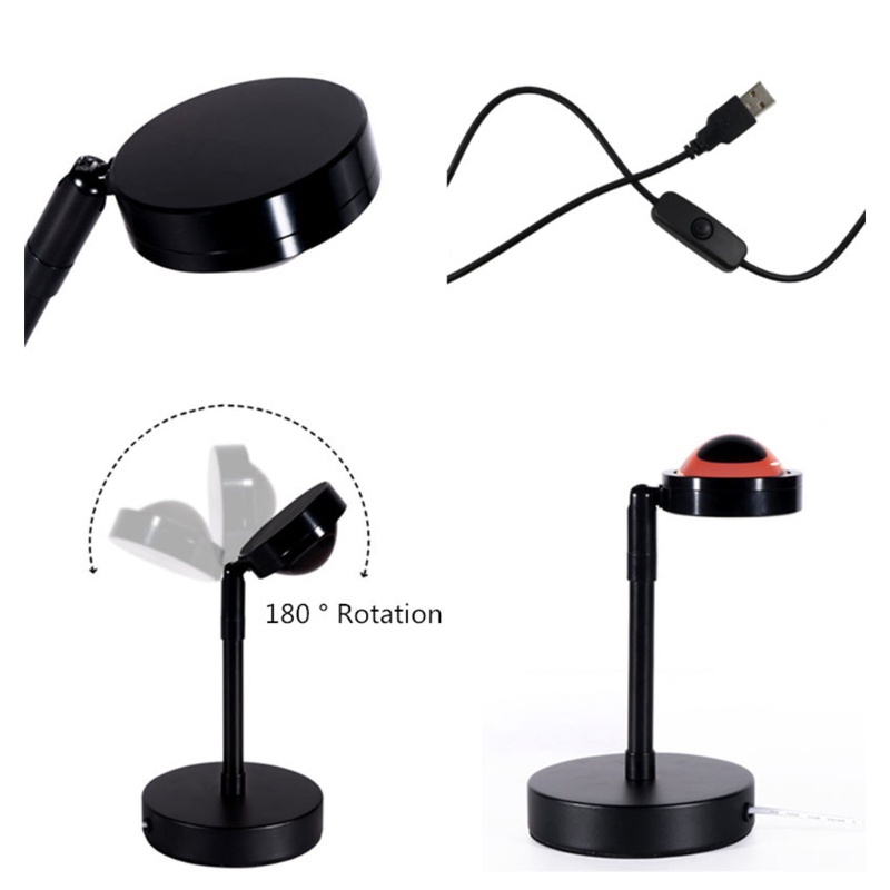 Đèn LED USB Chiếu Cầu Vồng Hoàng Hôn Cho Phòng Ngủ Quán Cà Phê Tiệc Tùng