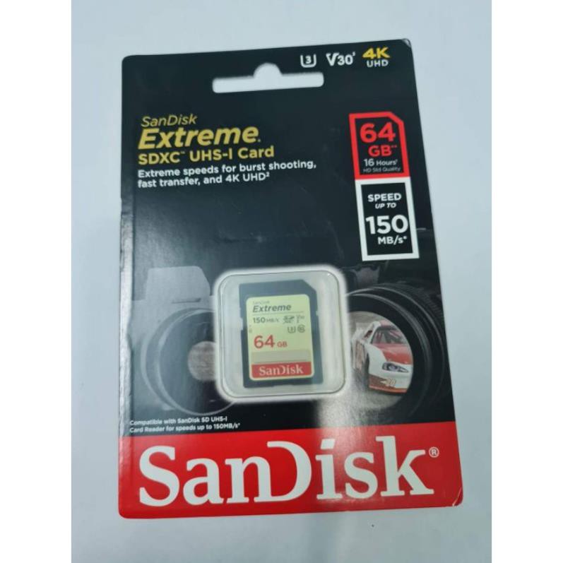 Thẻ nhớ SD dùng cho máy ảnh 64GB .