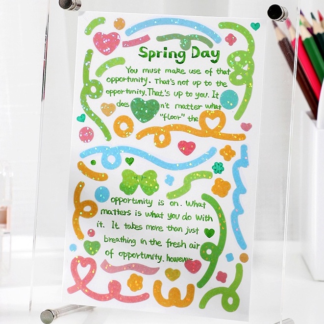 Sticker trang trí bullet journal/ decor toploader