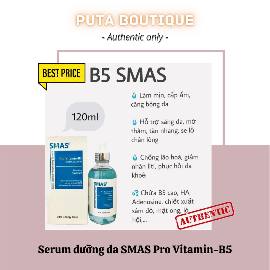 Serum cấp ẩm, phục hồi da SMAS Pro Vitamin - B5