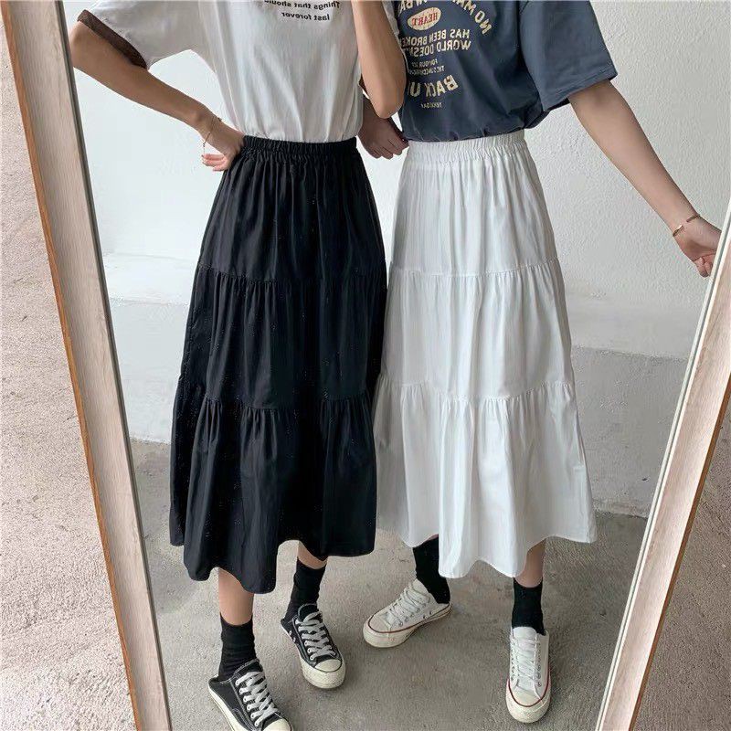 Chân váy vintage 💖Freeship💖 Váy vintage dáng dài thiết kế bồng bềnh - Maze House