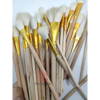 Cọ Đầu Tròn Lông Thỏ ( Cán gỗ )