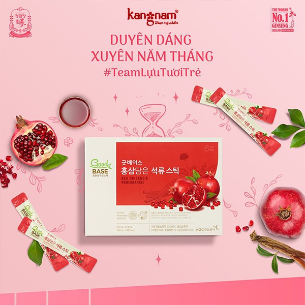 Nước Hồng Sâm Goodbase Lựu Đỏ KGC Cheong Kwan Chang (10ml x 30 Gói)