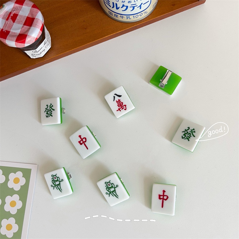 Kẹp tóc TENDER AFTERNOONS kiểu mạt chược dễ thương cho bé gái