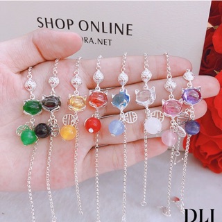Lắc tay hồ ly đá phong thuỷ chuẩn bạc ta