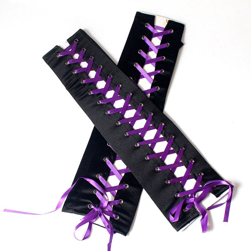 Găng tay dài hở ngón đan dây quyến rũ cho nữ