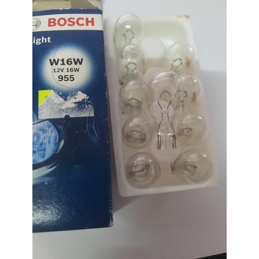 Bóng đèn Xi nhan_Bosch W16W_12V_16W 955_1 TIM_Bóng trắng_Bán theo cặp 2 bóng