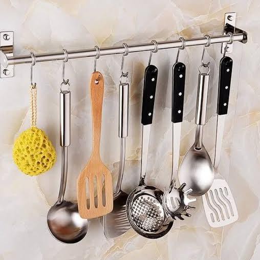Giá Treo Đồ Dùng Nhà Bếp Gắn Tường 60cm Bằng Thép Không Gỉ Hiện Đại | BigBuy360 - bigbuy360.vn