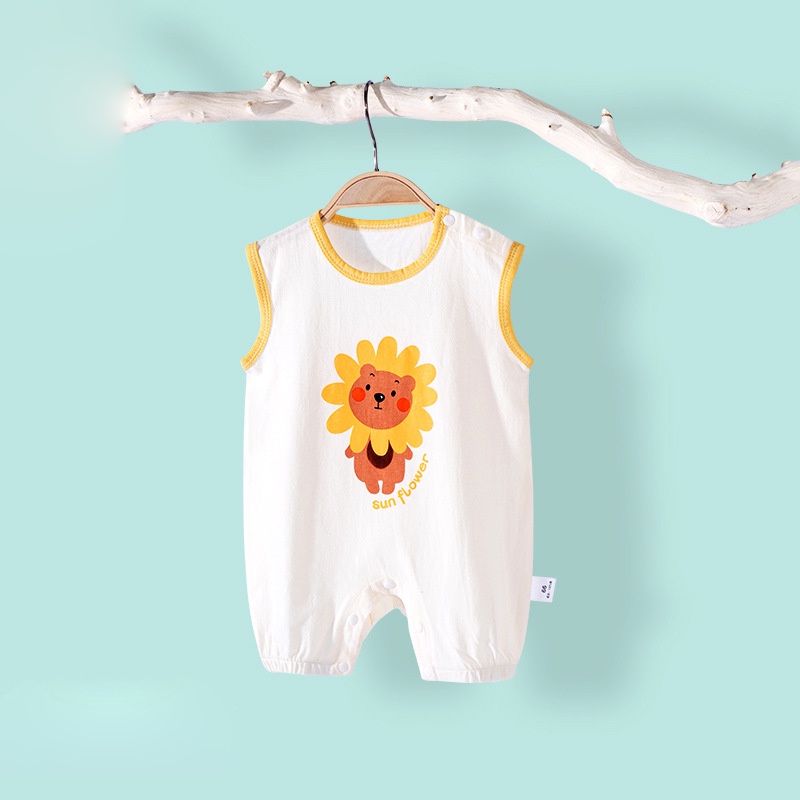 Bodysuit ba lỗ hàng Quảng Châu cao cấp siêu mát không tay body liền thân cho bé trai bé gái mặc hè