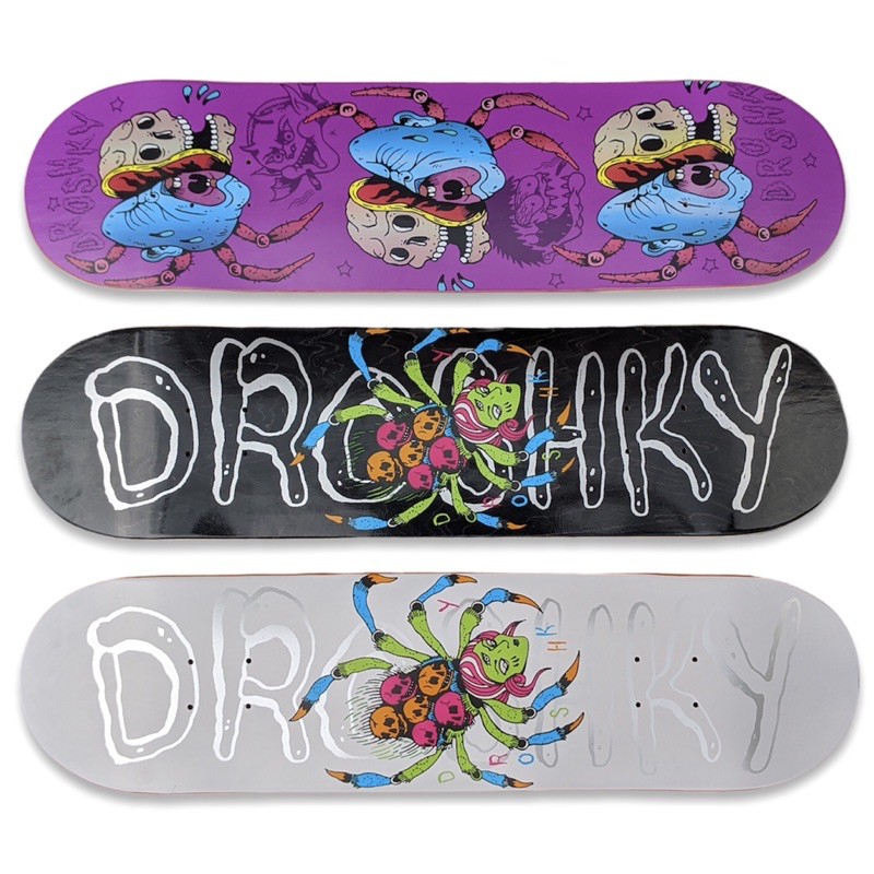 Mặt Ván Trượt Skateboard Chuyên Nghiệp Châu Âu - DROSHKY SPIDER LOGO DECK 8.0