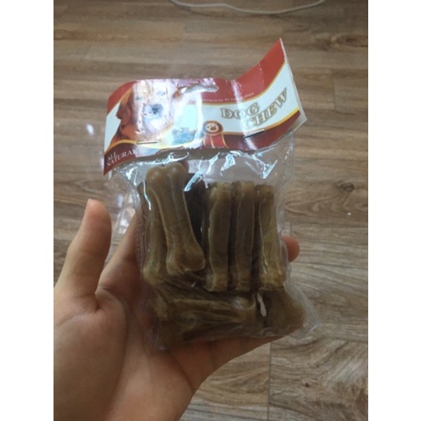ĐỒ ĂN THÚ CƯNG- XƯƠNG DA BÒ ( 10 CHIẾC) DÀNH CHO CHÓ GẶM