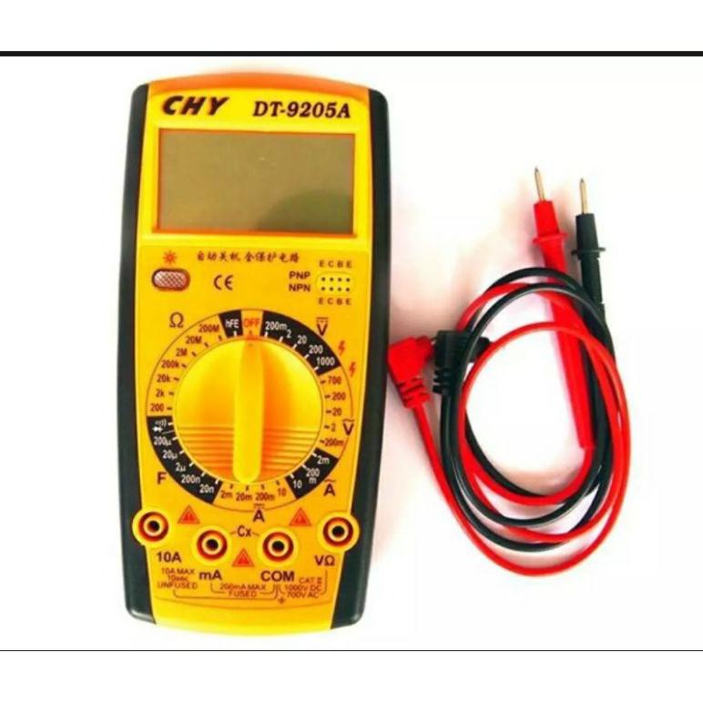 Đồng hồ đo điện vạn năng CHY DT-9205A Màu Vàng Kèm pin Loại Tốt