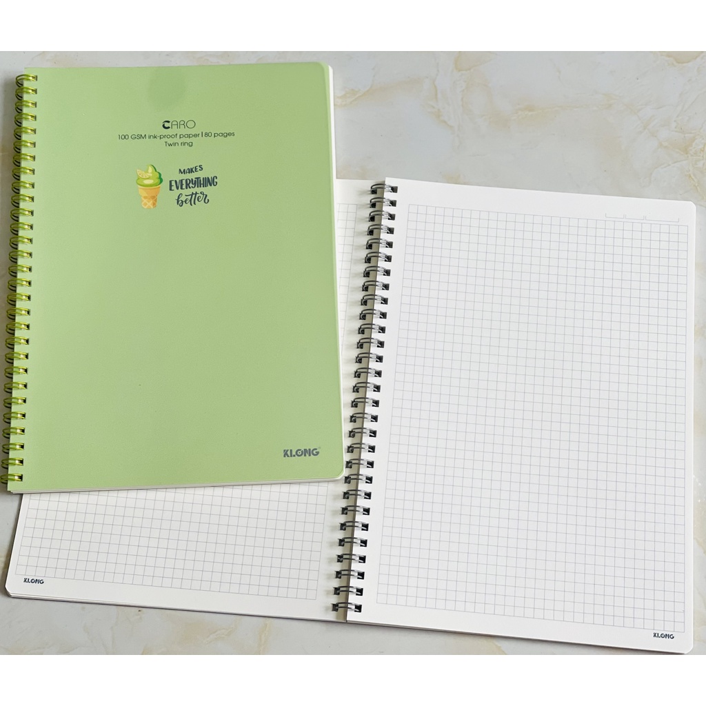 Sổ lò xo B5 Caro 80 trang  KLONG MS 574
