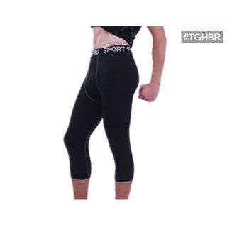 QUẦN PRO COMBAT LOẠI 3/4 QUA GỐI - ĐEN TRƠN - THÍCH HỢP GYM - THỂ THAO