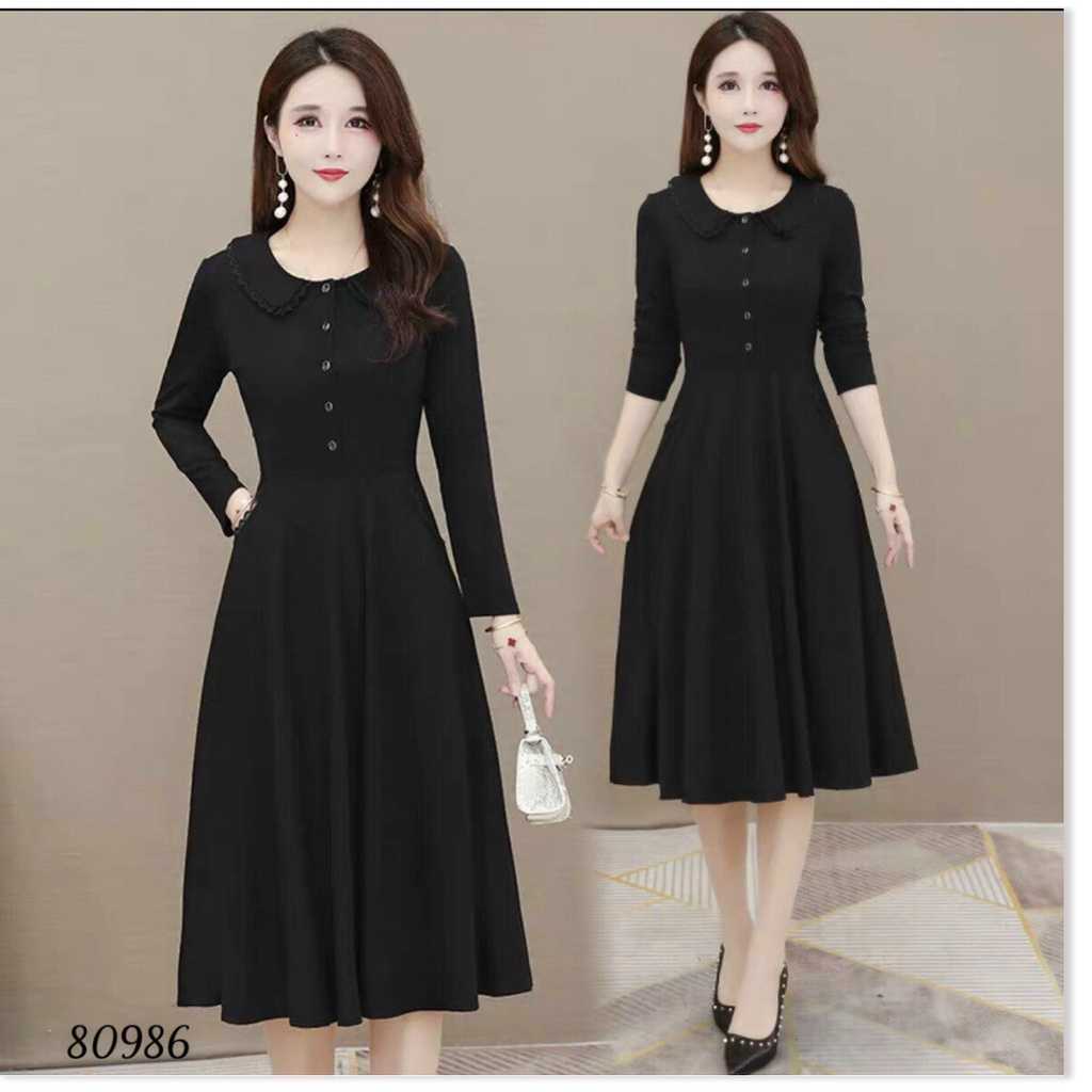ĐẦM XÒE DỰ TIỆC CÓ NÚT CÚC CỰC XINH TÔN DÁNG THANH LỊCH CHO CHỊ EM KME FASHION