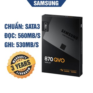 [Mã ELMALL7 giảm 7% đơn 5TR] Ổ cứng SSD Samsung 870 QVO 4TB 2.5Inch SATA3