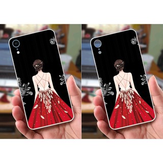 Ốp lưng iPhone XR (dẻo viền trắng trong) - Hình Cô Gái Xinh