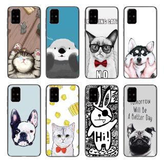 Cartoon Bad Rabbit Back Cover Samsung Galaxy Note 20 Ultra 5G/M51/M01/A01 Core/XCover Pro Soft TPU Case