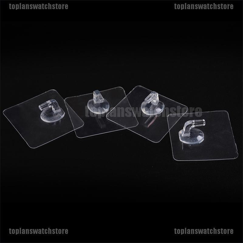 Set 4 Móc Dán Tường Trong Suốt Chịu Lực 2KG