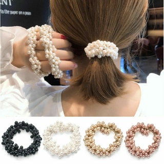 Dây Buộc Tóc Đính Nơ Ruy Băng Và Ngọc Trai Nhân Tạo Thời Trang Cho Nữ