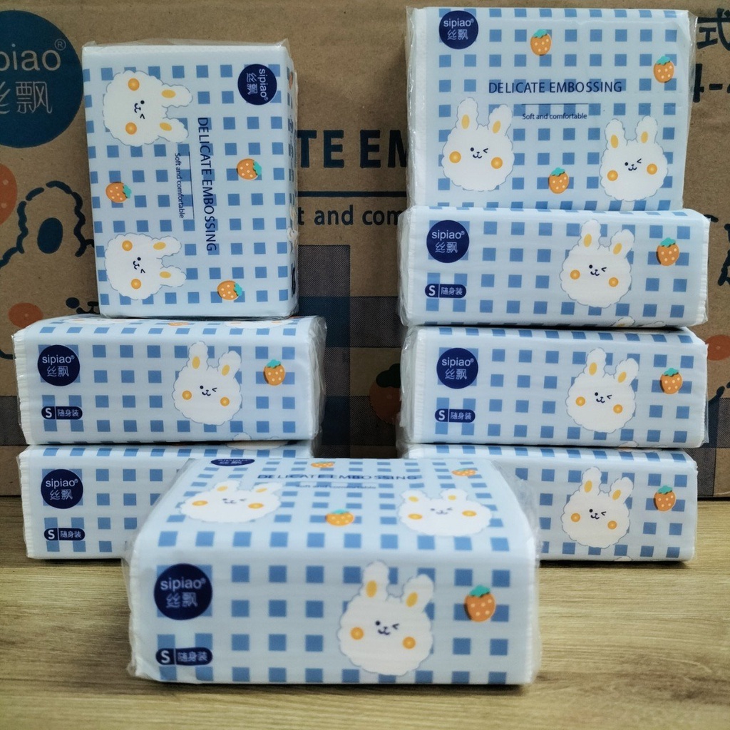 Giấy Ăn Thỏ Vỏ Xanh 4 Lớp (176 Tờ)