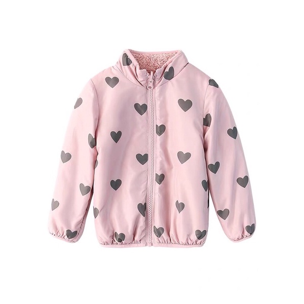 Áo Lông 2 Mặt Bé Gái Deesha_Áo Gió Cho Bé