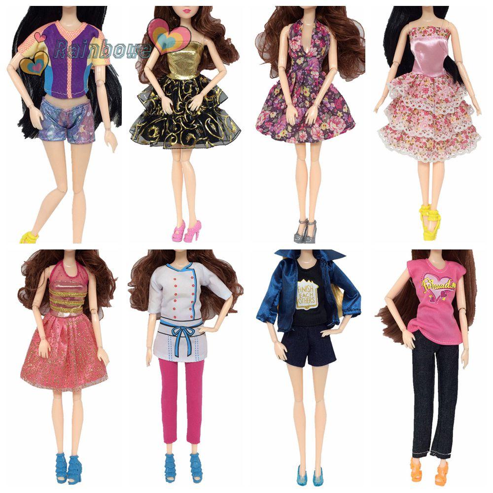 1 Bộ Áo Khoác Và Quần Màu Cầu Vồng Thời Trang Dành Cho Búp Bê