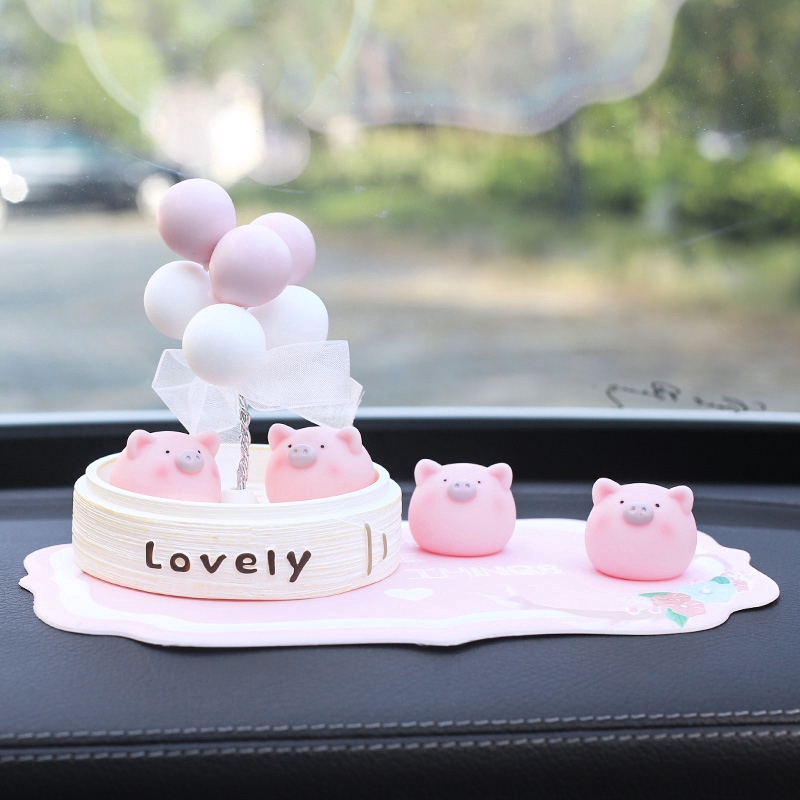 Bộ 5 Búp Bê Hình Chim Cánh Cụt / Thỏ / Chim Cánh Cụt Dễ Thương Trang Trí Bảng Điều Khiển Xe Hơi