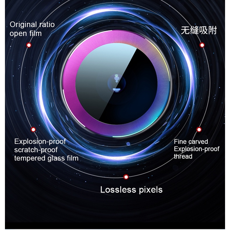 [7 SẮC] Mắt bảo vệ Camera cho iPhone 11 Pro Max, 12 Mini, 12 Pro Max, 13 Pro Max - Chất liệu TITAN - Không gây yếu sóng