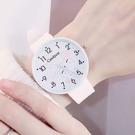Đồng hồ thời trang nữ dây cao su mặt thú xinh Candycat PKHRCAT001 (Đường kính mặt: 36 mm) | BigBuy360 - bigbuy360.vn