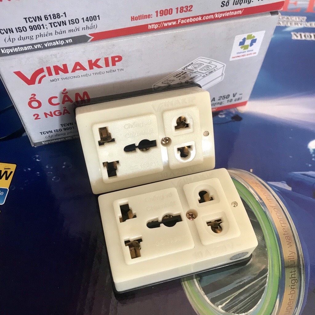 Ổ cắm vinakip 3 ngả đa năng TL K3