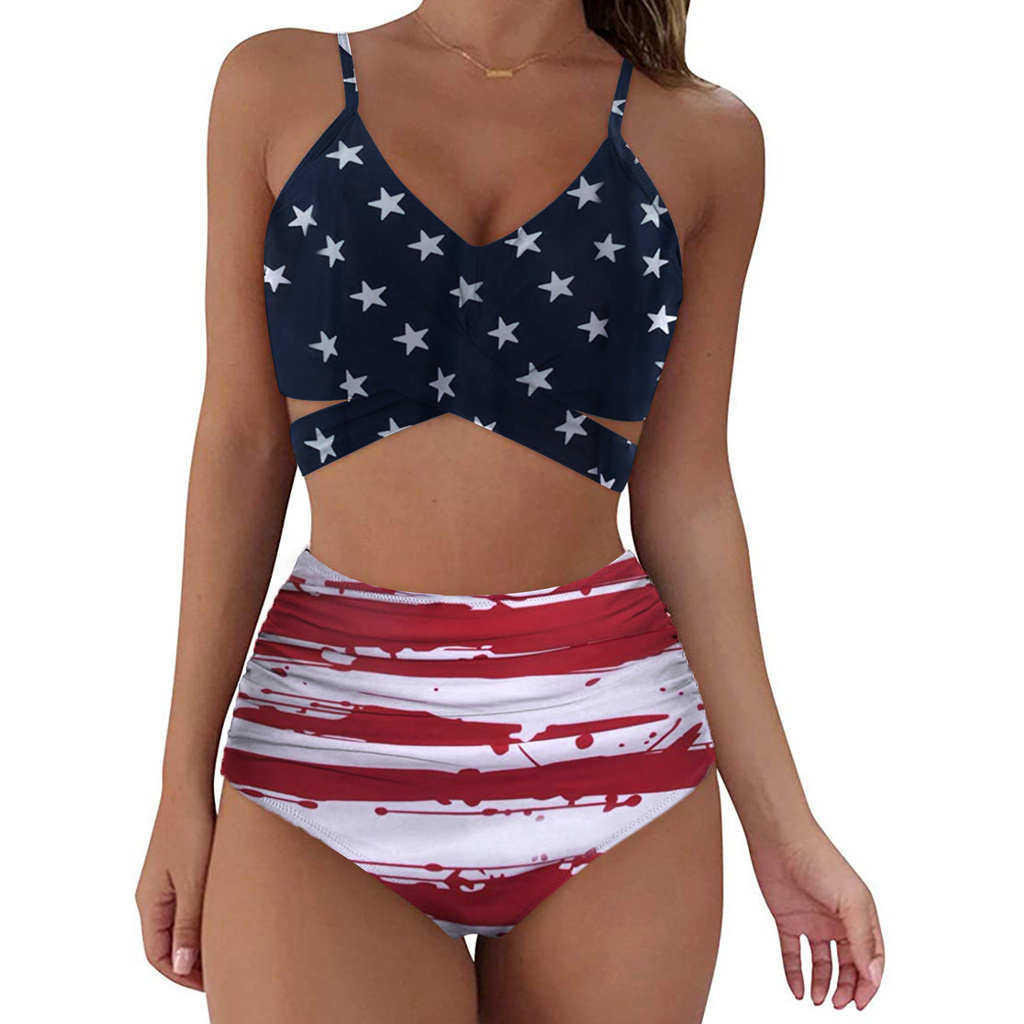 Bikini Lưng Cao Màu Trơn Có Đệm Mút Gợi Cảm | BigBuy360 - bigbuy360.vn