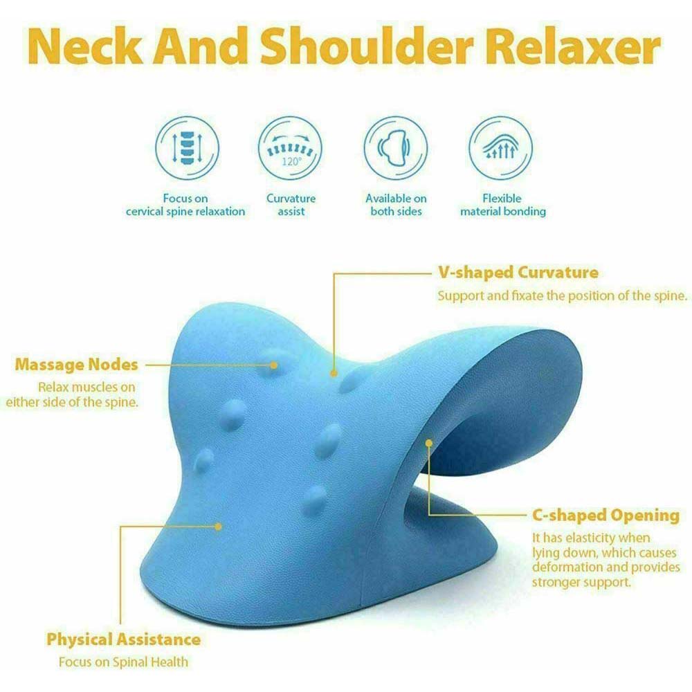 Relaxer For Neck And Shoulder Cervical Traction Device For Pain Relief Pillow Home Office Lunch Break Pillow