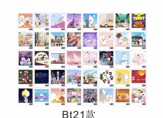 Lomo hộp bìa BTS/BT21/Blackpink/Twice 2020