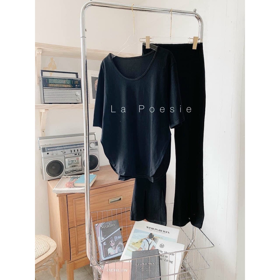 Set tà chéo rút dây quần ống rộng đẹp xuất sắc chị em ơi Lyn