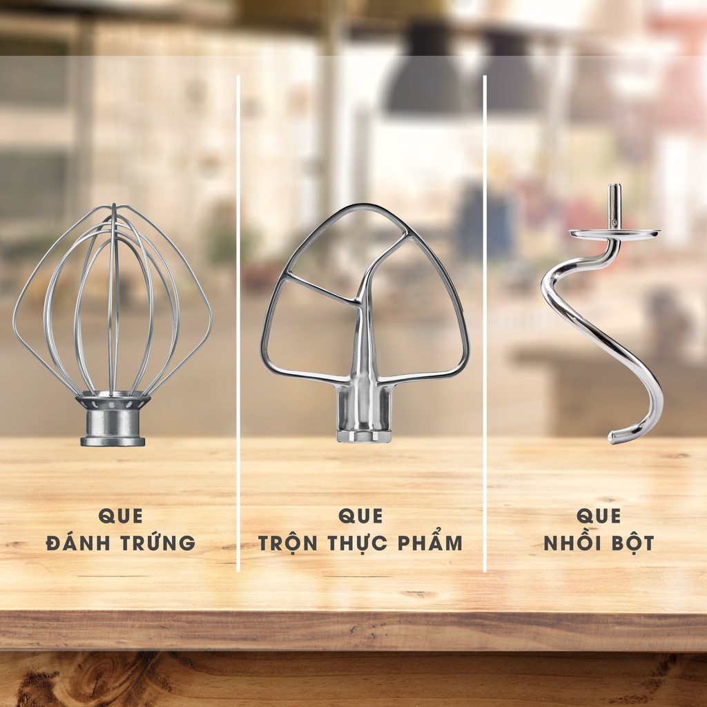 Máy đánh trứng trộn bột nhồi đa năng KALITE KL 960, công suất 1000W, dung tích 5L, hàng chính hãng