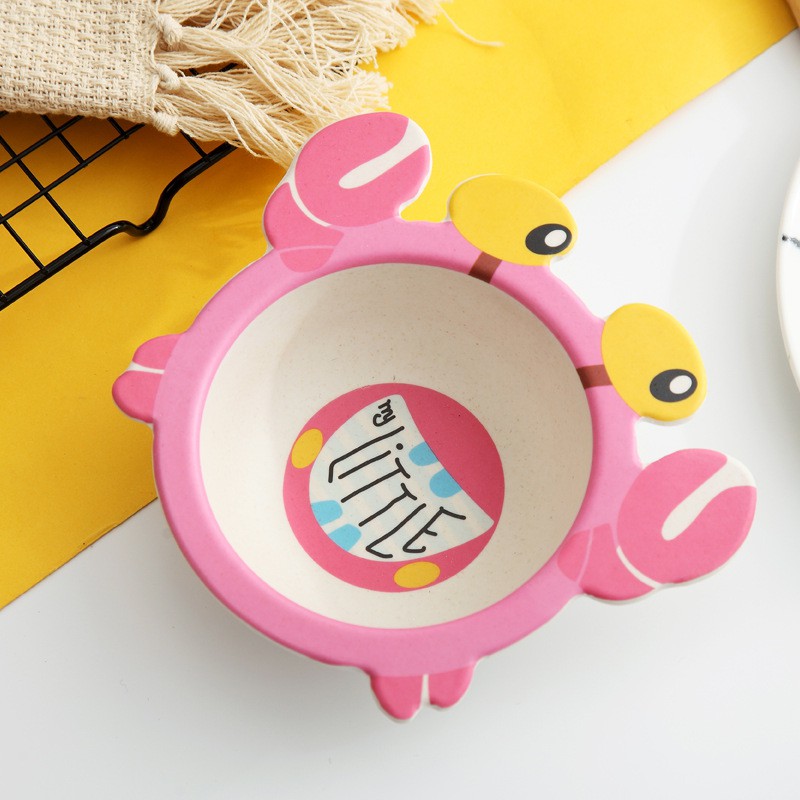 BÁT ĂN DẶM ⚡️FREESHIP⚡️ Bát Ăn Dặm Sợi Tre Hình Thú Siêu Đáng Yêu Cho Bé