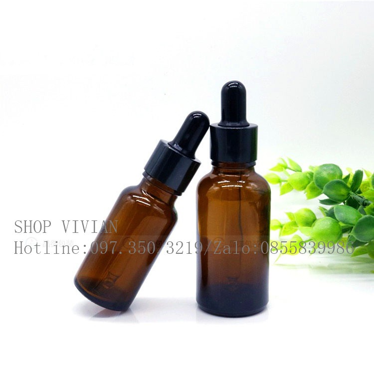 {Sỉ từ 3,5k} Chai lọ đựng tinh dầu 10ml , tinh chất nắp bóp đen trơn